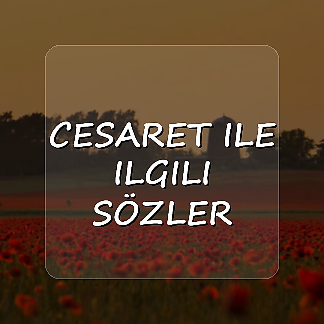cesaret ile ilgili sözler - 2026